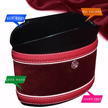 E-FOUR причудливое Автомобильное Мусорное ведро ABS+ кожа Алмазный мусорный бак автомобильный зонт Мини мусорное ведро складные аксессуары для уборки автомобилей