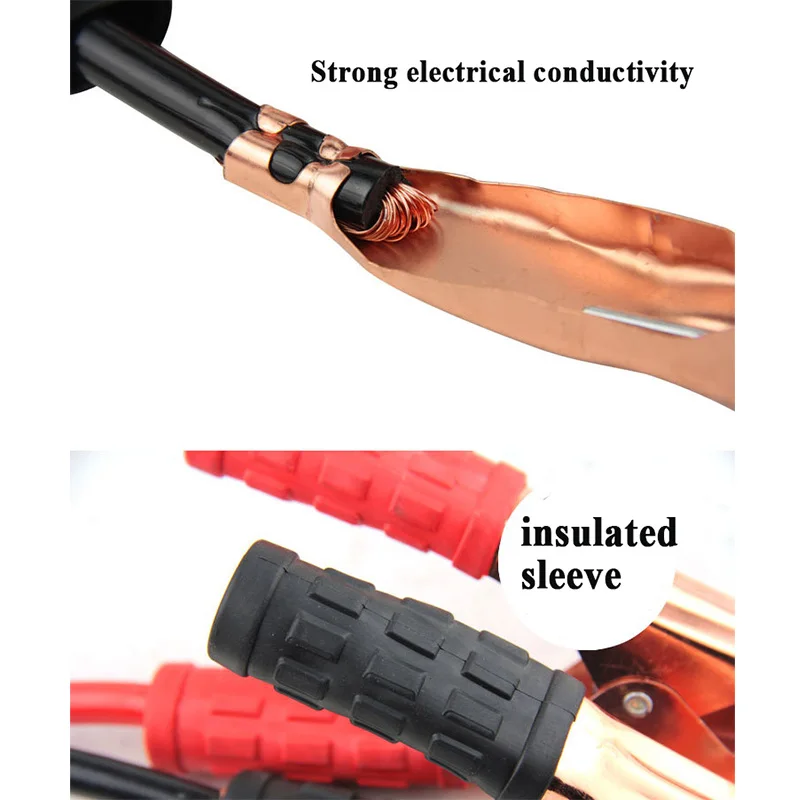 2 unids/set SEEYULE 500AMP Cable de refuerzo línea de batería de coche camión fuera de carretera Auto coche saltar Cables Cable de batería Universal