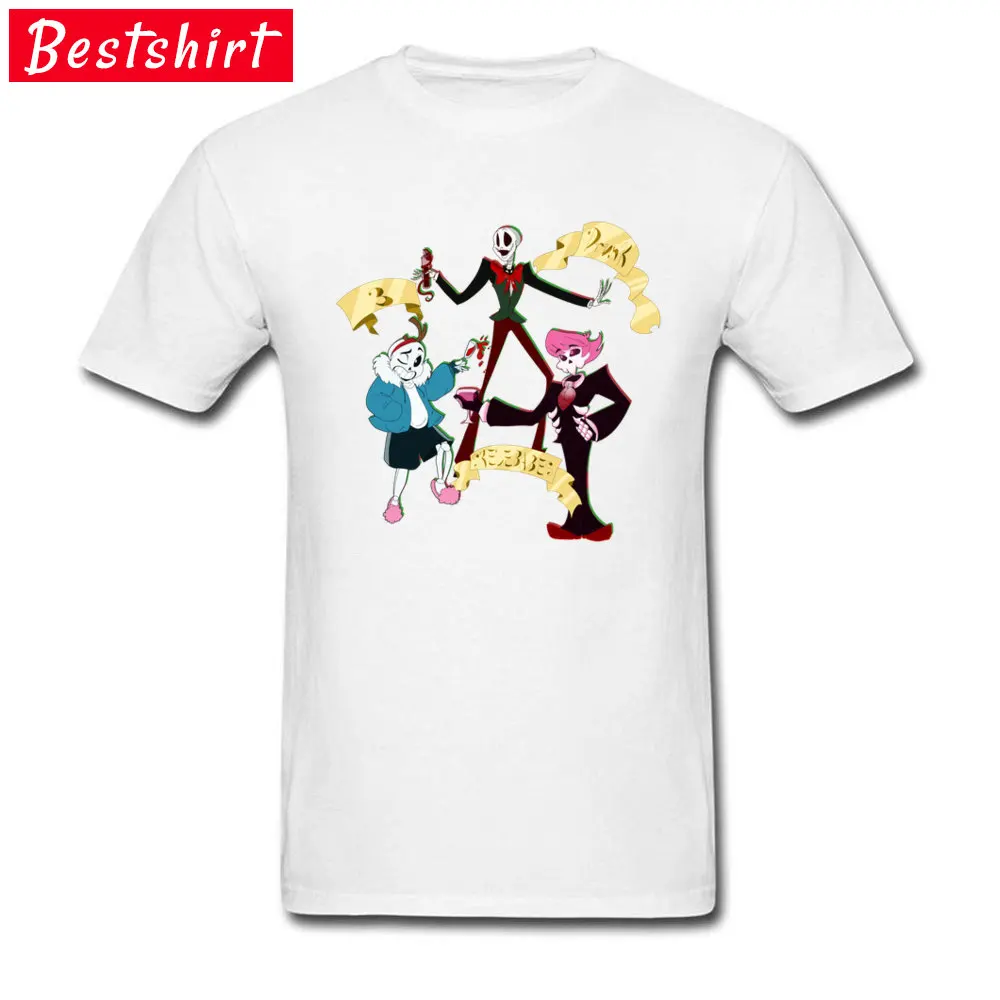 Men New Design Printed T Shirt O Neck Summer 100% Cotton T-shirts Casual Short Sleeve Christmas Artisan Garden Tops & Tees Christmas Artisan Garden  white