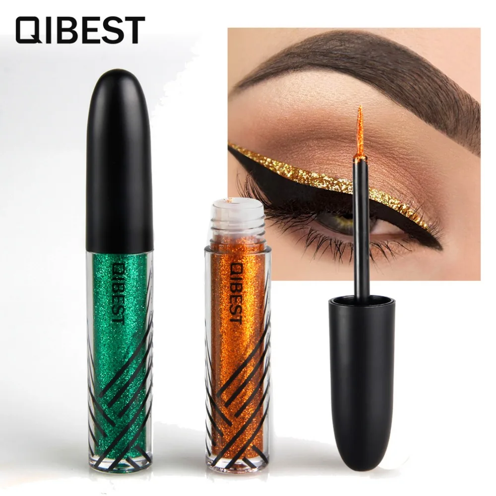 QIBEST Brand Makeup Liquid Glitter Eyeliner Professional Shimmer