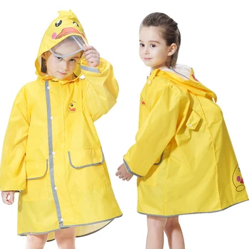 

Yuding 2-9-Year Children Impermeable Raincoat Hooded Animal Kids Boy baby Girls Rain Coat Tour Polyester Hidden Schoolbag Poncho