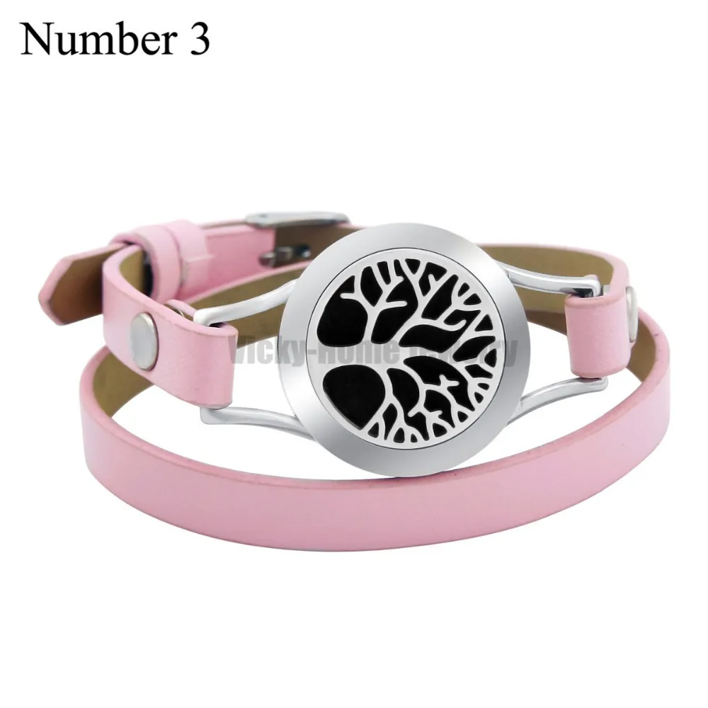 ZP-BS079-4 Diffuser Leather Locket Bracelet_
