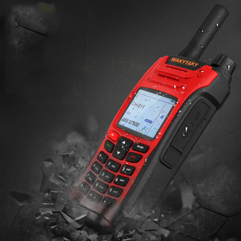 Wakytaky Walkie talkie 10 км 8 Вт 136 520 мГц Пять Полос ручной двухстороннее радиолюбителей