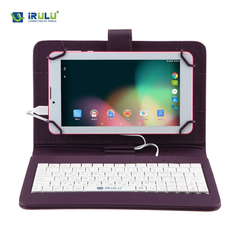iRULU Original RUSSIAN Drop resistance KEYBOARD Case for 7"Tablet PC