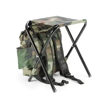 

Folding Camping Fishing Chair Stool Backpack Picnic Bag Hiking Camouflage Seat Table Bag