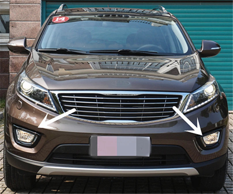 

Car Flashing 1set For Kia Sportage R 2014 2015 LED DRL Daytime Running Light Daylight Waterproof 12v fog lamp Styling lights