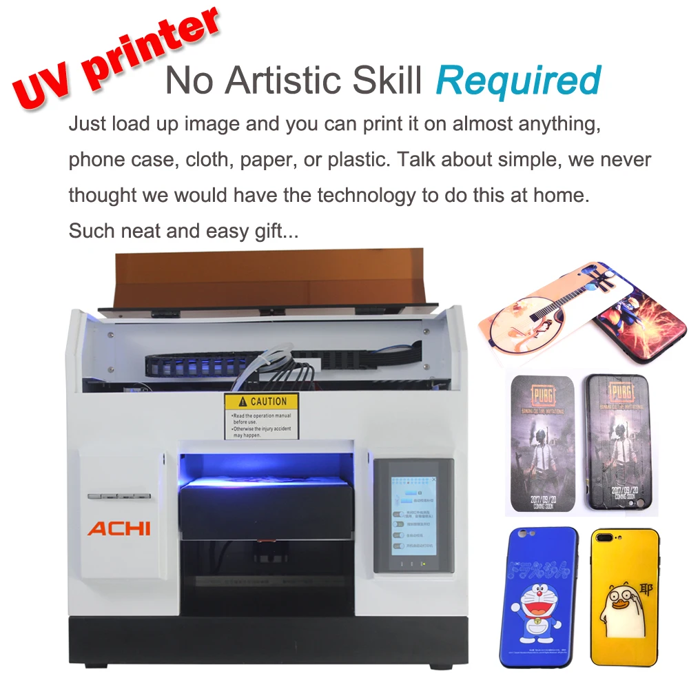 

2019 NEW A4 Small size UV printer for leather Phone case PVC plate/Acrylic plate/Wooden/Metal plate With CE Free with UV ink