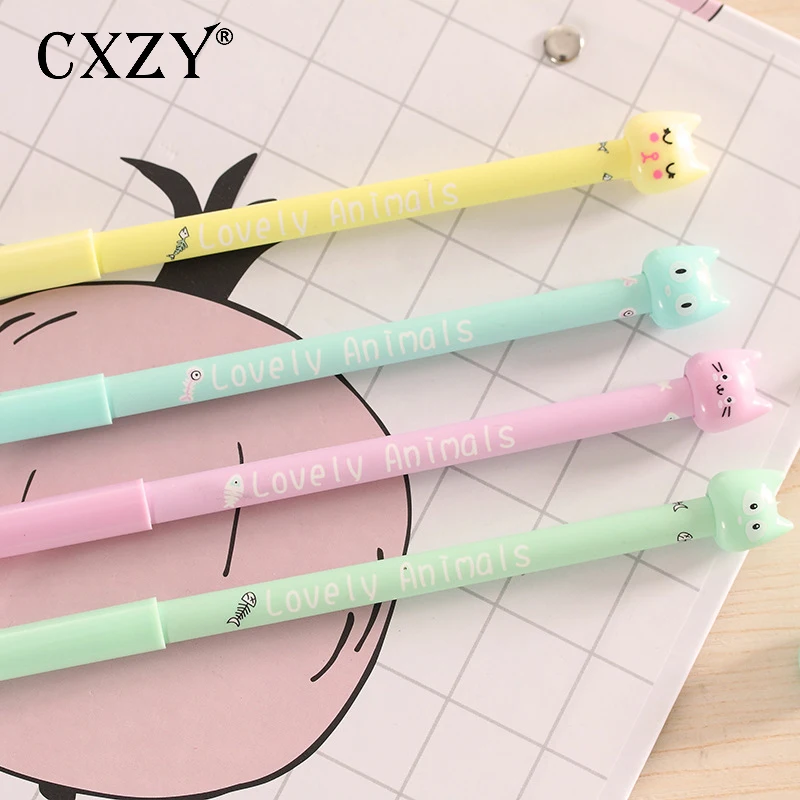 CXZY Kitty Шариковая ручка для кошки 0 35 мм черные голубые чернила гелевая