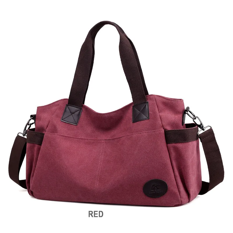 Бренд KVKY, женская сумка на плечо, повседневные холщовые сумки, женская сумка через плечо, женская модная сумка-мессенджер, винтажная однотонная Сумка-тоут, Bolsos - Цвет: Бургундия