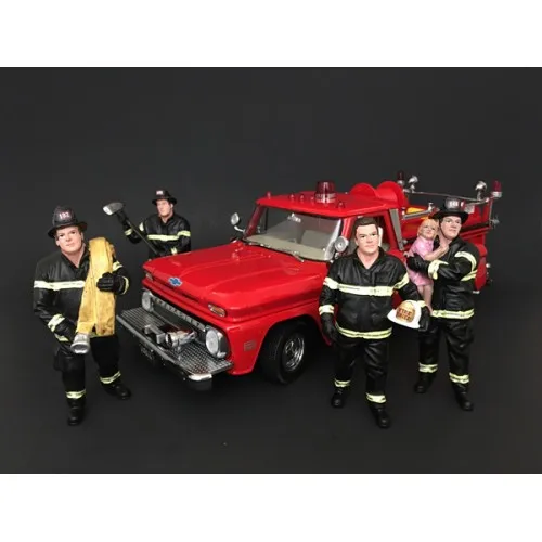 

1/18 Firefighter Commander Figure Model Scene Doll