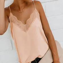 Топ для женщин, плюс размер, кружевной жилет для женщин, Шелковый Атласный Камзол, простой жилет на бретелях, топ, Повседневная Блузка без рукавов, майка 30