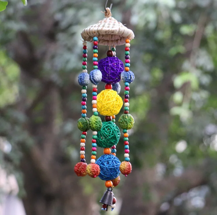 Новогодние поделки колокольчик яркие игрушки для птиц жердочка для птицы для маленьких и средних попугаев или других игрушек для птиц - Цвет: multicolor