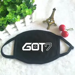Kpop GOT7 Nestival Tour альбом логотип печати k-pop моды маски Унисекс Хлопок Черный Рот Маски
