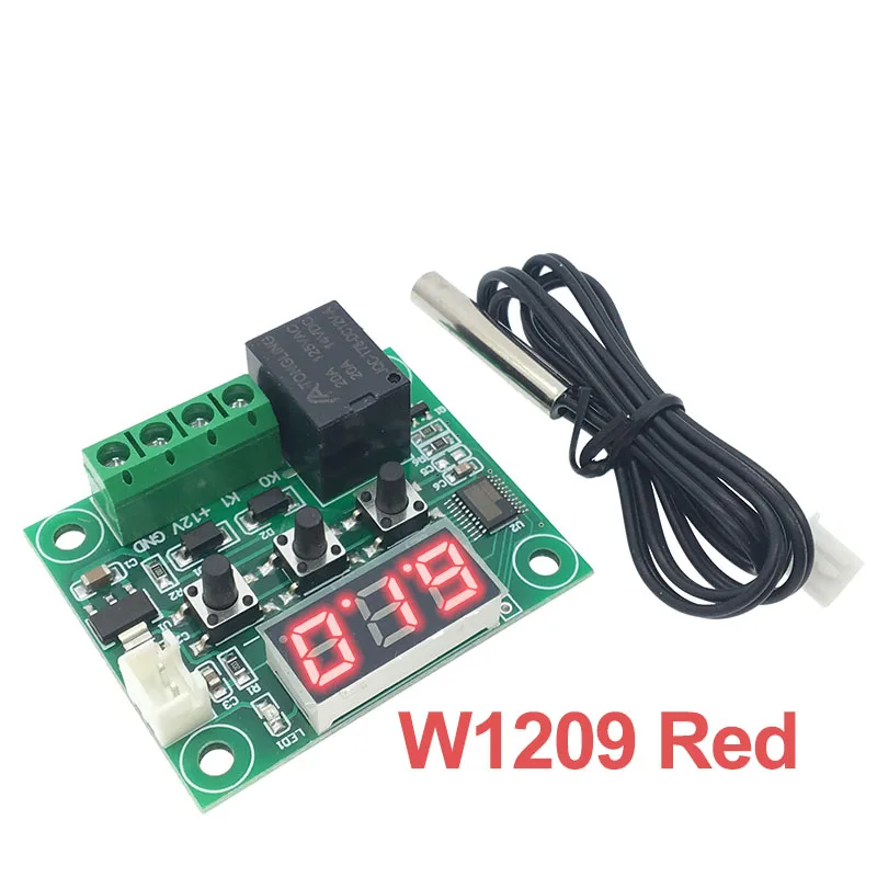 W1209 DC 12V LED Digital Thermostat Temperature Control Thermometer Thermo Controller Switch Module+ NTC Sensor