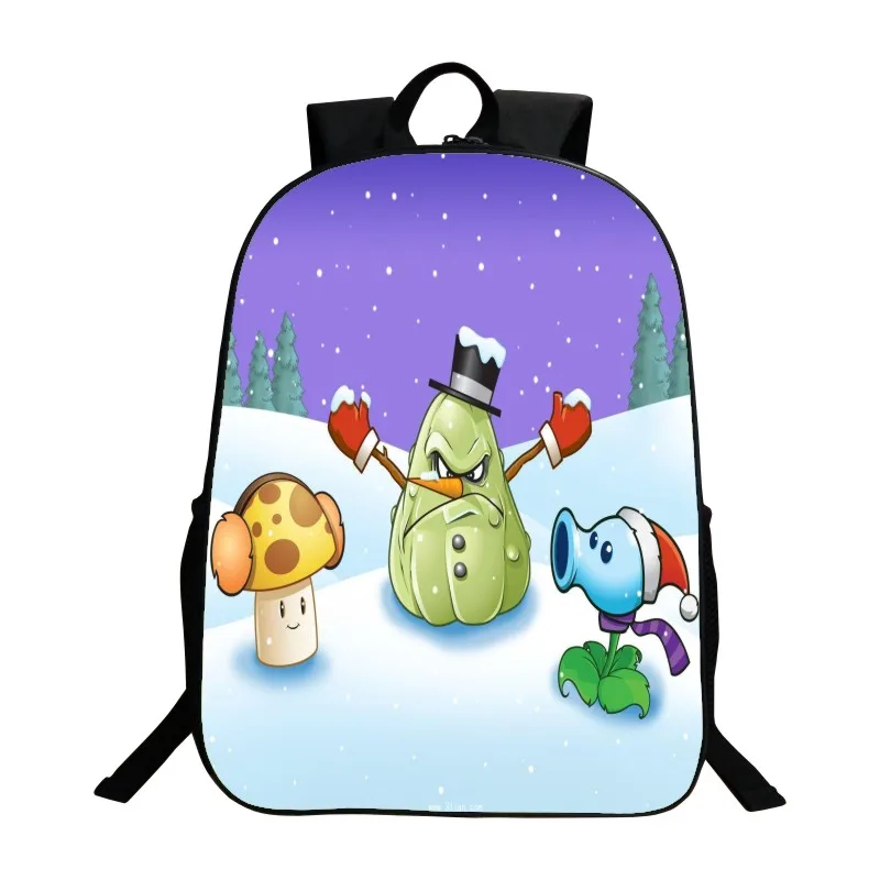 Новое поступление, школьные рюкзаки с 3D принтом Растения против Зомби для мальчиков и девочек, модные детские школьные рюкзаки с рисунком из мультфильма PVZ для детей - Цвет: JH-0126