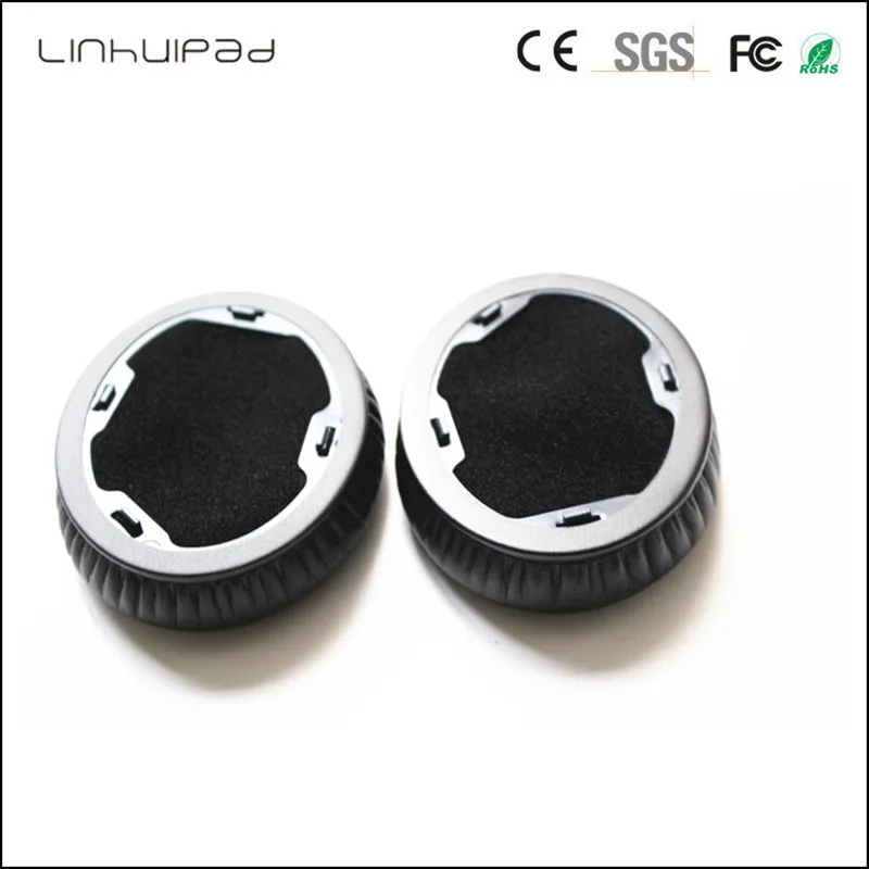 Linhuipad 1 pairs Black Replacement Protein Leatherette Ear cushion ear pad for Beats By Dr Dre Studio 1 0 Headphone