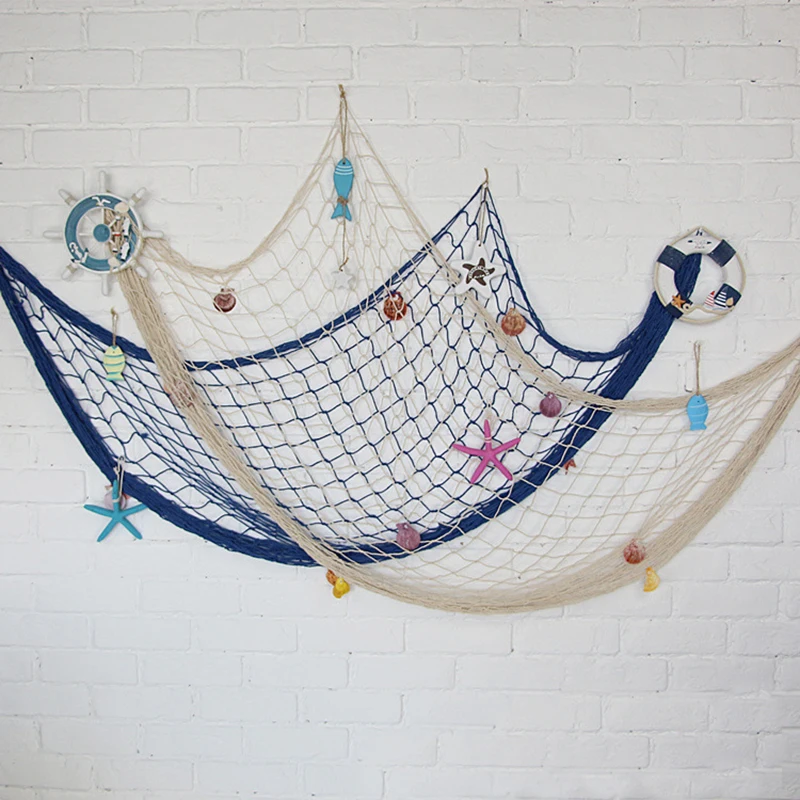 

Scandinavian Style 3D Ocean FishNet Wall Hangings Ornaments Kids Children Baby Room Wall Decorations Nursery Home Bar Decor