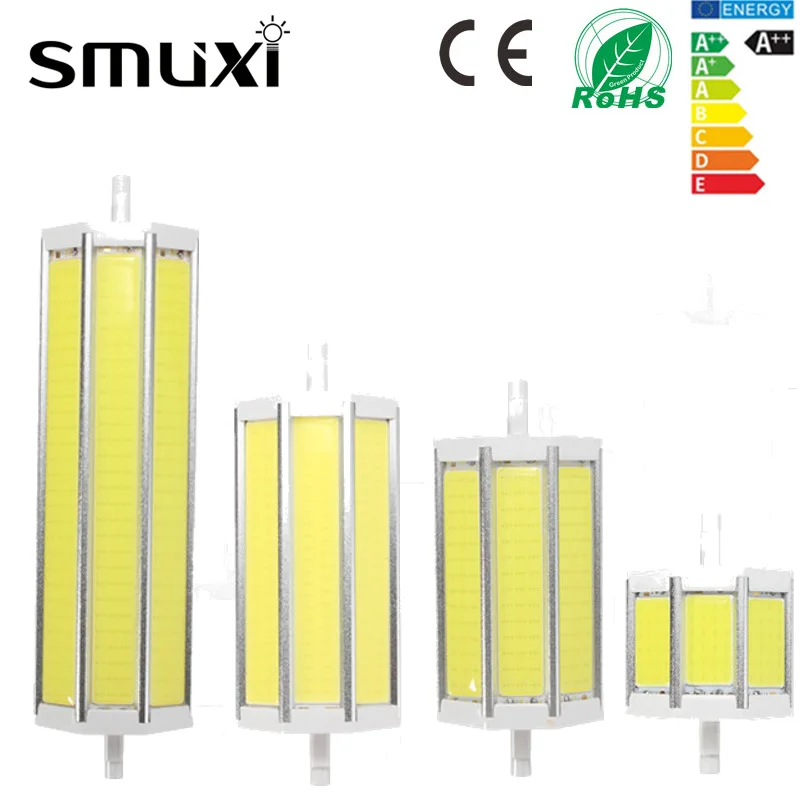 

Smuxi Dimmable R7S COB SMD LED Floodlight Spot Corn Light Bulb Lamp 10/15/20/25W Pure Warm White 78/118/135/189mm AC85-265V