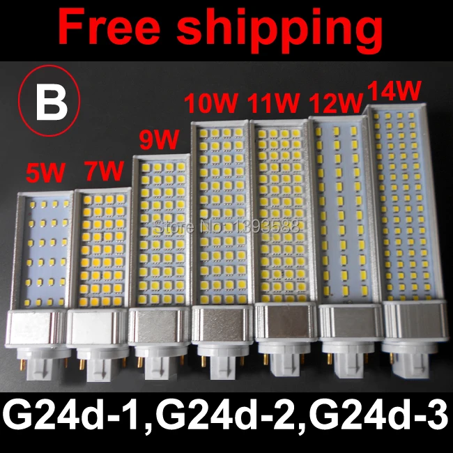 Светодиодная лампа pl g24d 1 G24d 3 5 Вт 7 9 10 11 12 14 SMD5730 5050 2835 110В 220В|Светодиодные лампы и