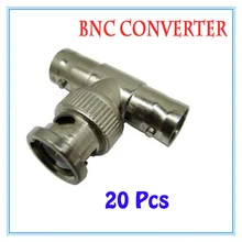 20Pcs BNC 2 female 1 male Connector Extender for CCTV Camera Security Video Surveillance System