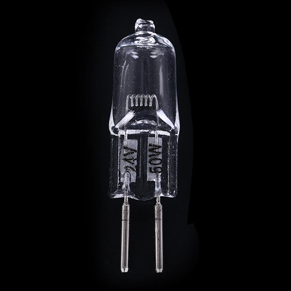 5 шт. галогенные G5.3 24V лампы 35 Вт/50 Вт галогенные светильник Теплый свет лампы база Crystal Clear галогенная вставляется с украшением в виде кристаллов лампа