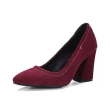SALCXOI spring autumn font b shoes b font woman flock shallow elegant ladies super high heel