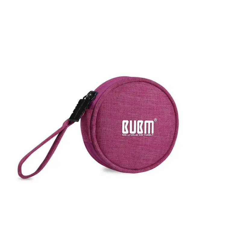 BUBM сумка маленькая электроника и аксессуары наушники/кабель сменный Кошелек Дорожная сумка Дорожный Чехол для переноски - Цвет: Round rose red