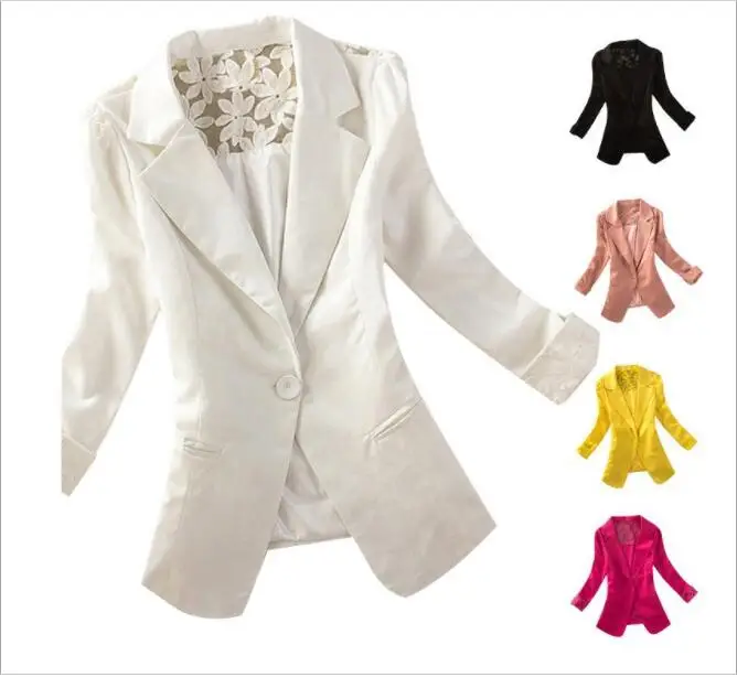 

2019 New European And American New Back Lace Stitching One Button Small Suit