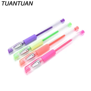 

TUANTUAN 12pcs Gel Pen Set Refills Metallic Pastel Neon Glitter Sketch Drawing Color Pen School Stationery Marker for Kids Gifts