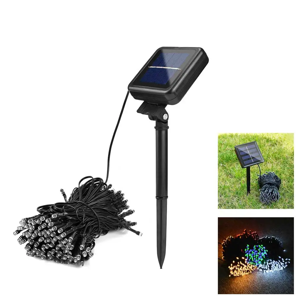 22M 200 LED Solar Outdoor RGB String light Sensor Decoration Garden