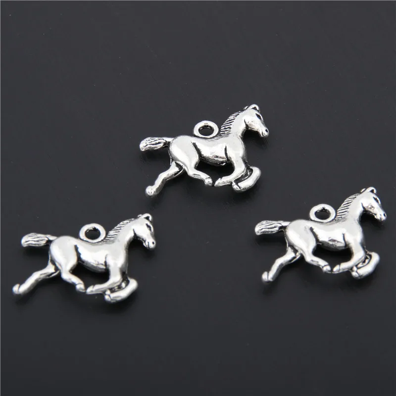 

25pcs Tibetan Silver Animals Horse Charms Pendants Jewelry Making DIY Craft Charm Handmade Crafts A2418