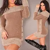 Sexy Noble Women Sweater Slash Neck Long Pullover  2022 Autumn Winter New Solid Basic Knitted Fashion Casual Christmas Sweaters ► Photo 3/6