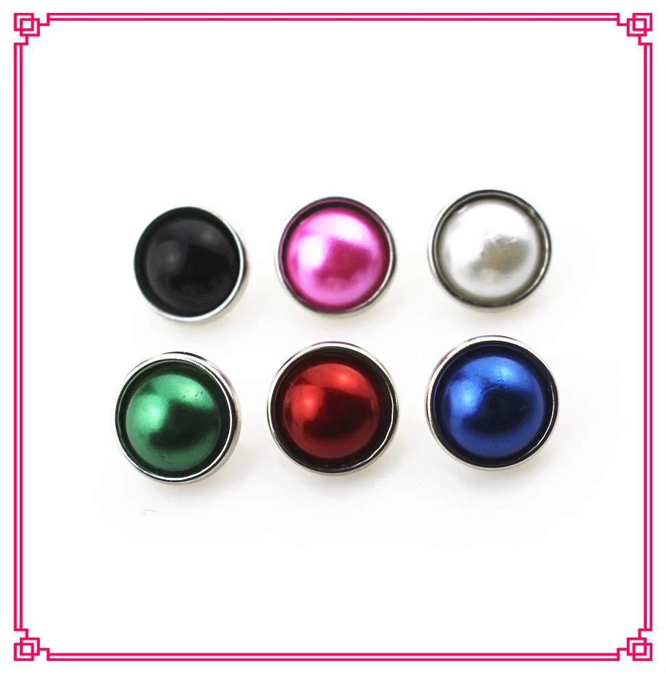 

50pcs/lot Mix color Pearl Snap Buttons fit 12mm Button Charms Snap Bracelet&Bangles Letters DIY Snap Jewelry Charms