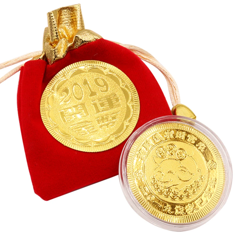 

10 coins Two patterns New style, Pig year Commemorative coin of high quality, was handmade, a symbol of luck