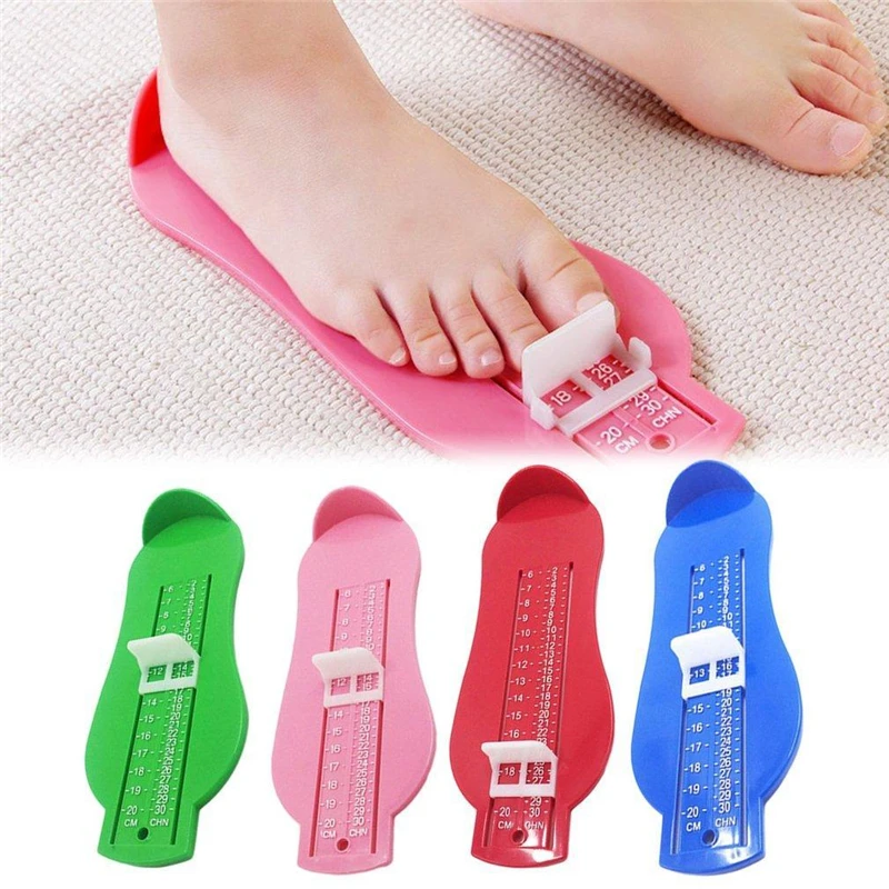 5 Colors Kid Infant Foot Measure Gauge Shoes Size Measuring Ruler Tool Available ABS Baby Car Adjustable Range 0-20cm size