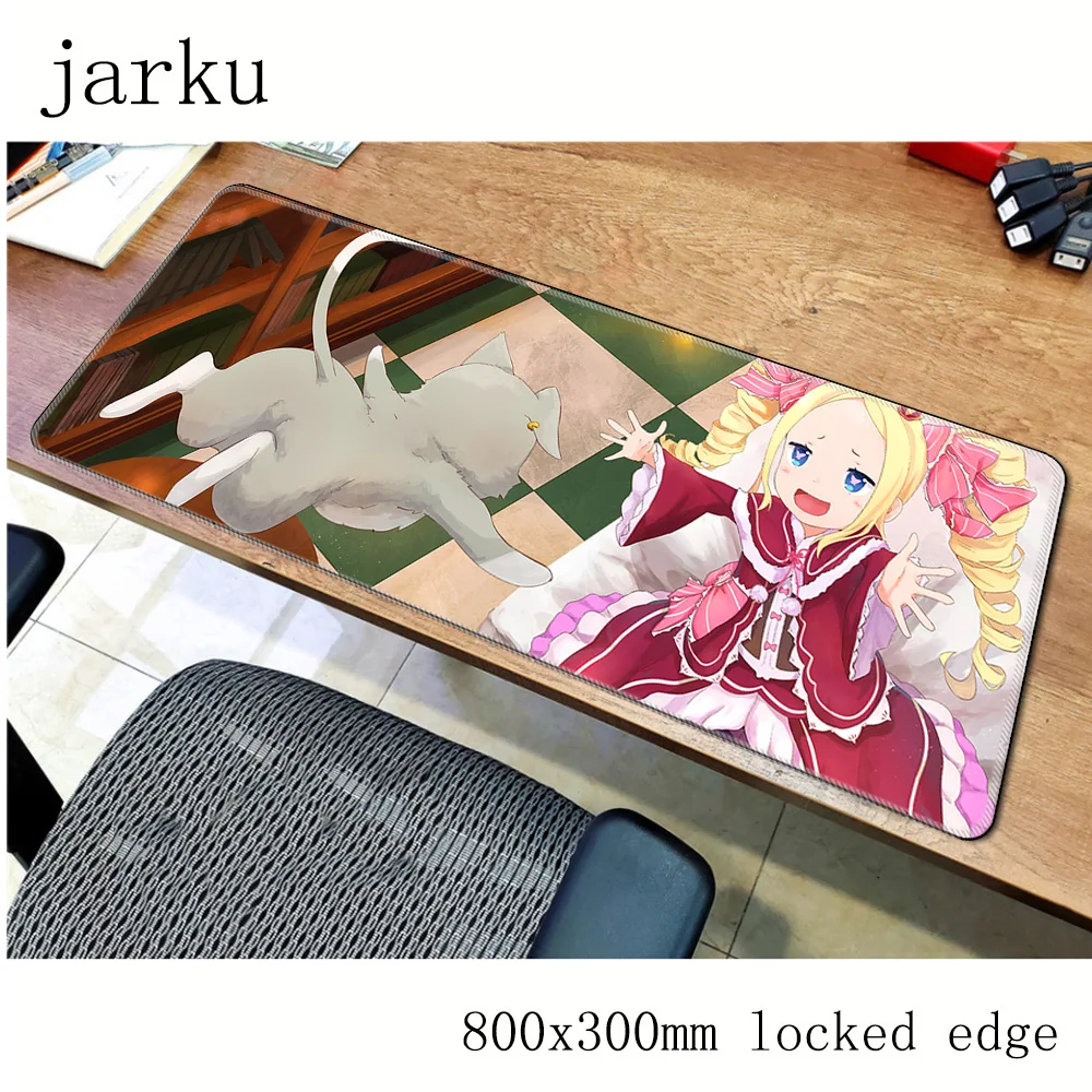 Компьютерный коврик для мыши re zero геймерский 800x300x2 мм большого мальчика