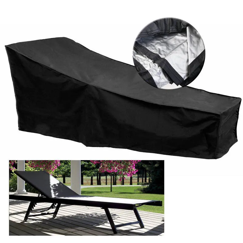 Waterproof Deck Chair Rain Covers Outdoor Patio Garden Furniture Cover Sunlight Sofa Table Chair Dust-proof Cap Armchairs Shade