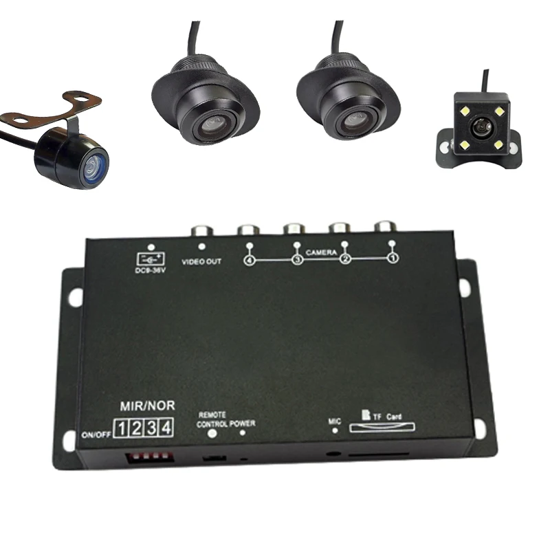 Car Four Cameras Image Switch Combiner Box for Front Rear and specail side view Parking font