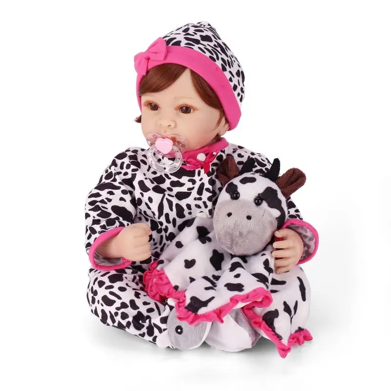

55cm Doll House Reborn Babies Silicone Dolls lol toys bebe ailve Toddler plush doll+pacifier kids Xmas birthday brinquedos