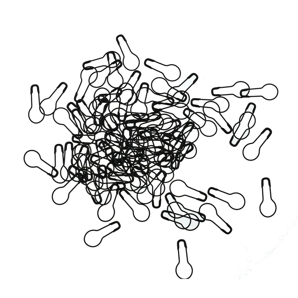 Looen бренд 100 шт стальные груши образные штифты, для одежды тыква, булавка для безопасности, бирка, уплотнение, металл, черный цвет, DIY Швейные Инструменты, аксессуары