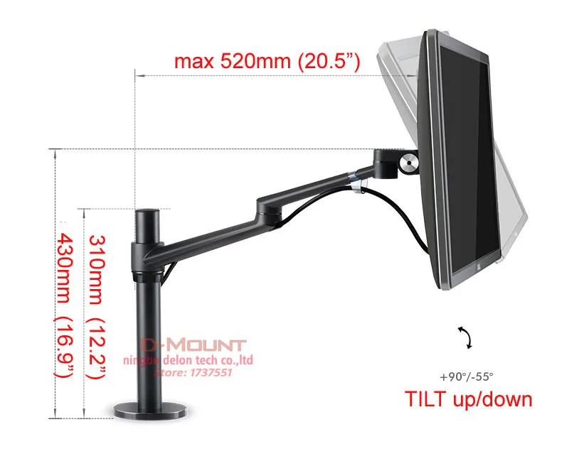 OL-1 10-32 дюйма, алюминиевый двойной кронштейн для ЖК-телевизора, Настольный кронштейн с поворотом на 360, настольная подставка для монитора vesa 75 100, вращающийся кронштейн, компьютерная подставка