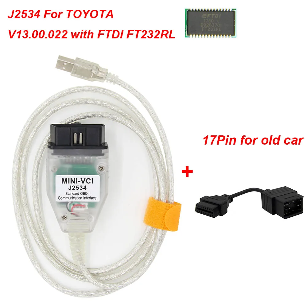 TIS Techstream V14.20.019 для TOYOTA MINI VCI J2534 для Toyota 22pin 17pin FTDI OBD OBD2 автомобильный диагностический инструмент сканер кабель