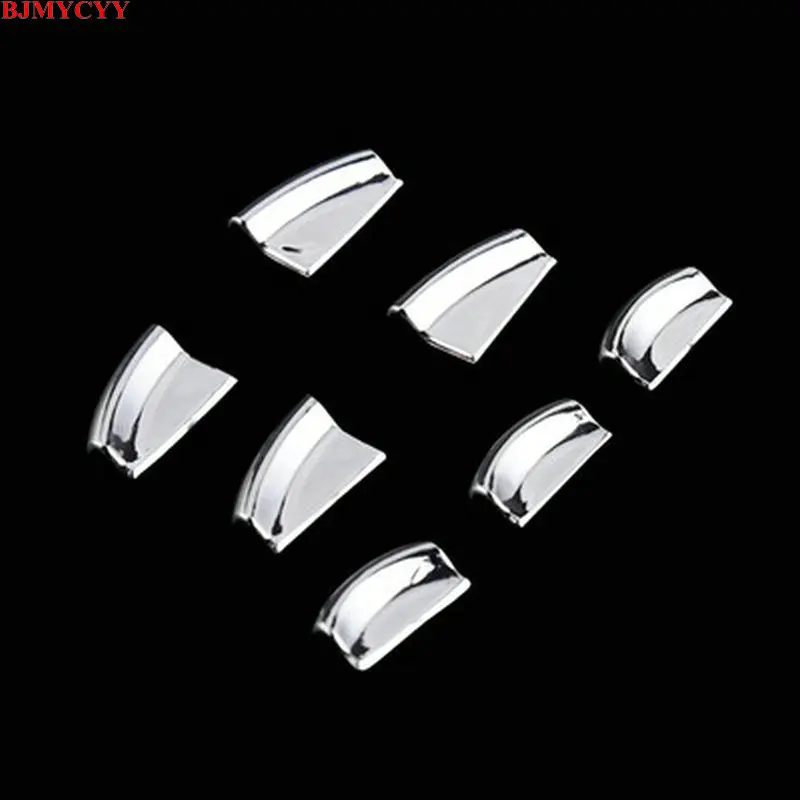 

BJMYCYY Door Window Lift Button Stickers 7PCS/SET ABS Chrome Trim Cover Accessories Car Styling For Tesla Model S