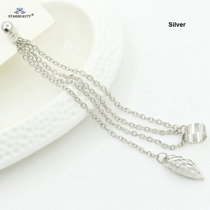 Starbeauty длинные серьги с кисточками для женщин клипсы в виде листьев крючок сплав