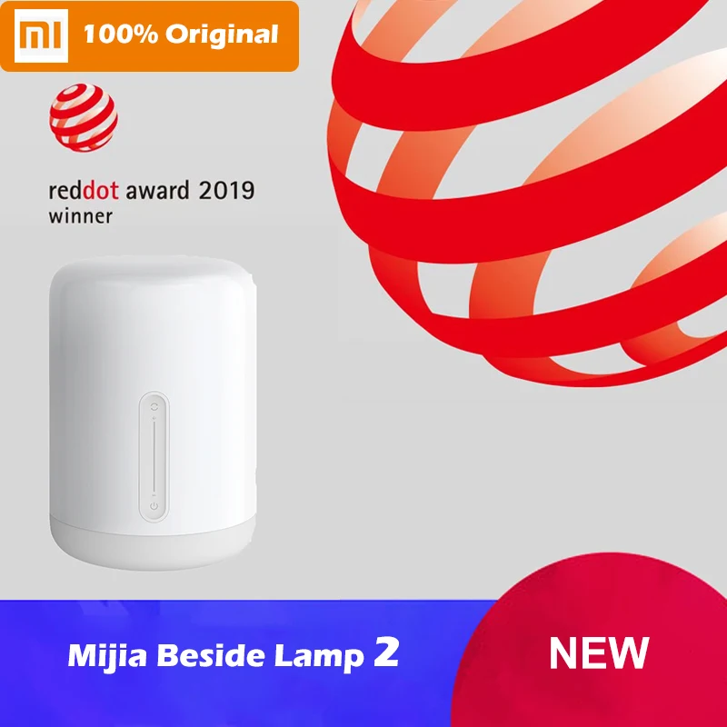 

Xiaomi Mijia Bedside Lamp 2 WiFi Bluetooth LED Smart Night Light Works with Apple HomeKit Siri Mi home app AI Control