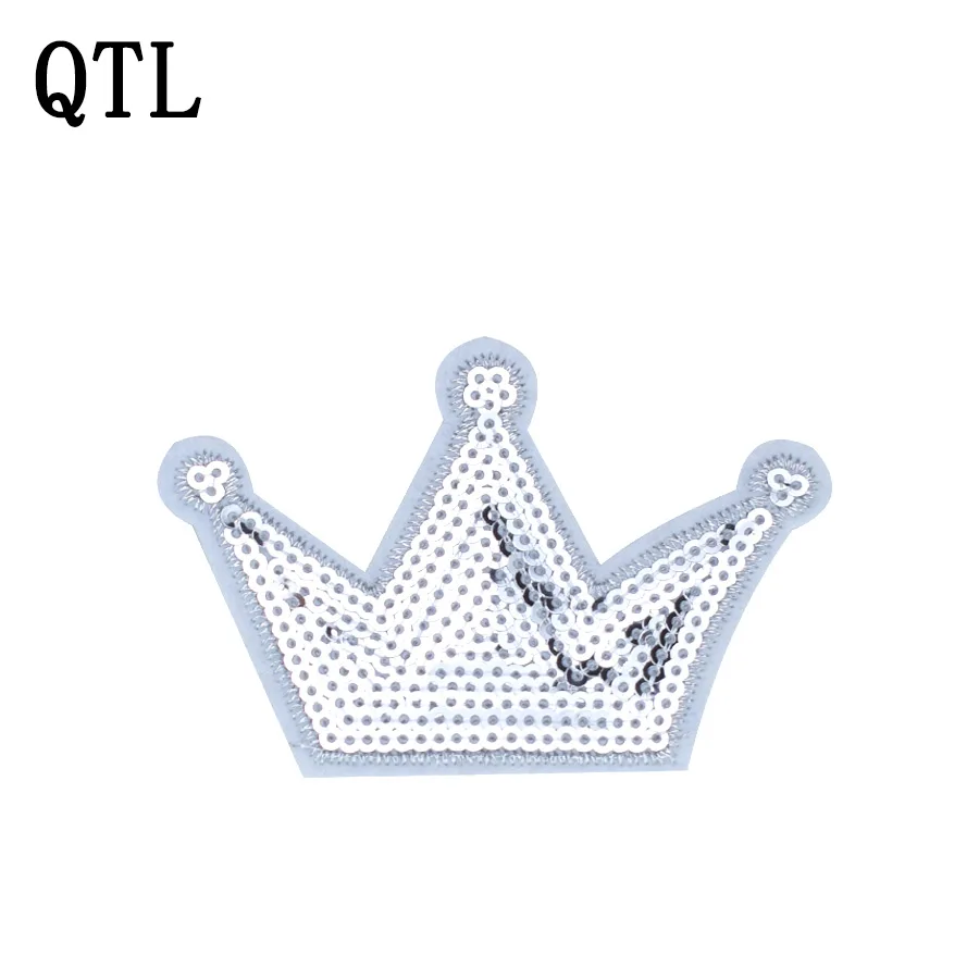 5PCS Bling Crown Sequin Patches for Clothing Shoes Iron on Transfer Applique Patch Clothes Bags DIY Sew Embroidered Badge | Дом и сад