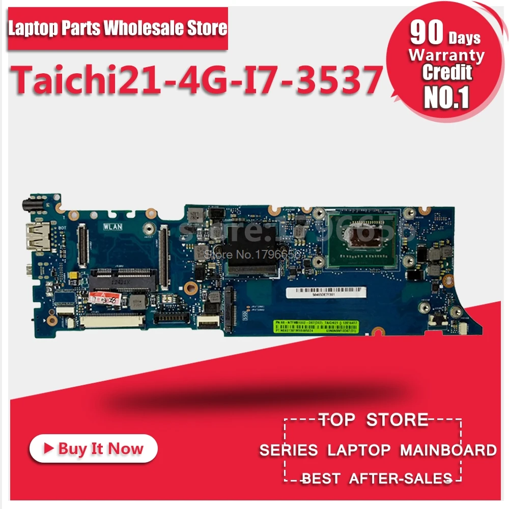 

Motherboard For TAICHI21A Taichi21 4G I7 3537 Laptop Motherboard Taichi21 System Board Main Board Card Logic Board Tested Well