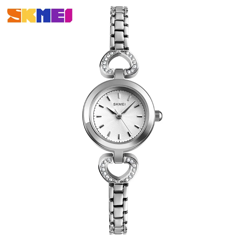 

SKMEI Luxury Brand Women Watches Fashion Stainless Steel Strap 3Bar Waterproof Ladies Watch Quartz Wristwatches reloj mujer 1408