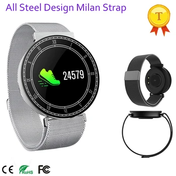 

2018 New Arrival All Steel Design Smart band with Motion analysis Blood Pressure Oxygen Heart Rate For Outdoor Sports