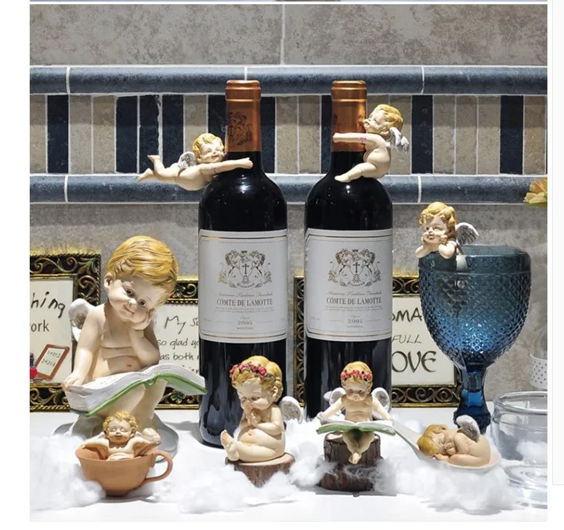 

Creative Flowerpot Edge Decor Cup Trinket Miniature Lovers Angel Cupid Figurine Gifts Home Decor Accessories Modern Fairy Garden